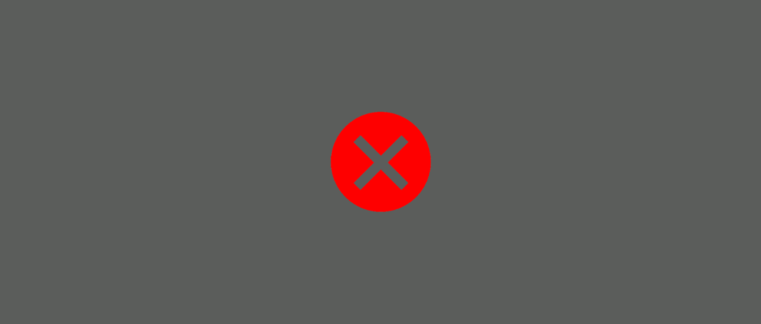Icon of a red Circle with an “X”